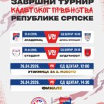 Najava završnog turnira kadetskog prvenstva Republike Srpske u košarci - KK Akademac, Drina Princip, Student i Budućnost.