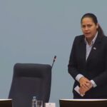 Anja Ljubojević govori za govornicom u Narodnoj skupštini Republike Srpske
