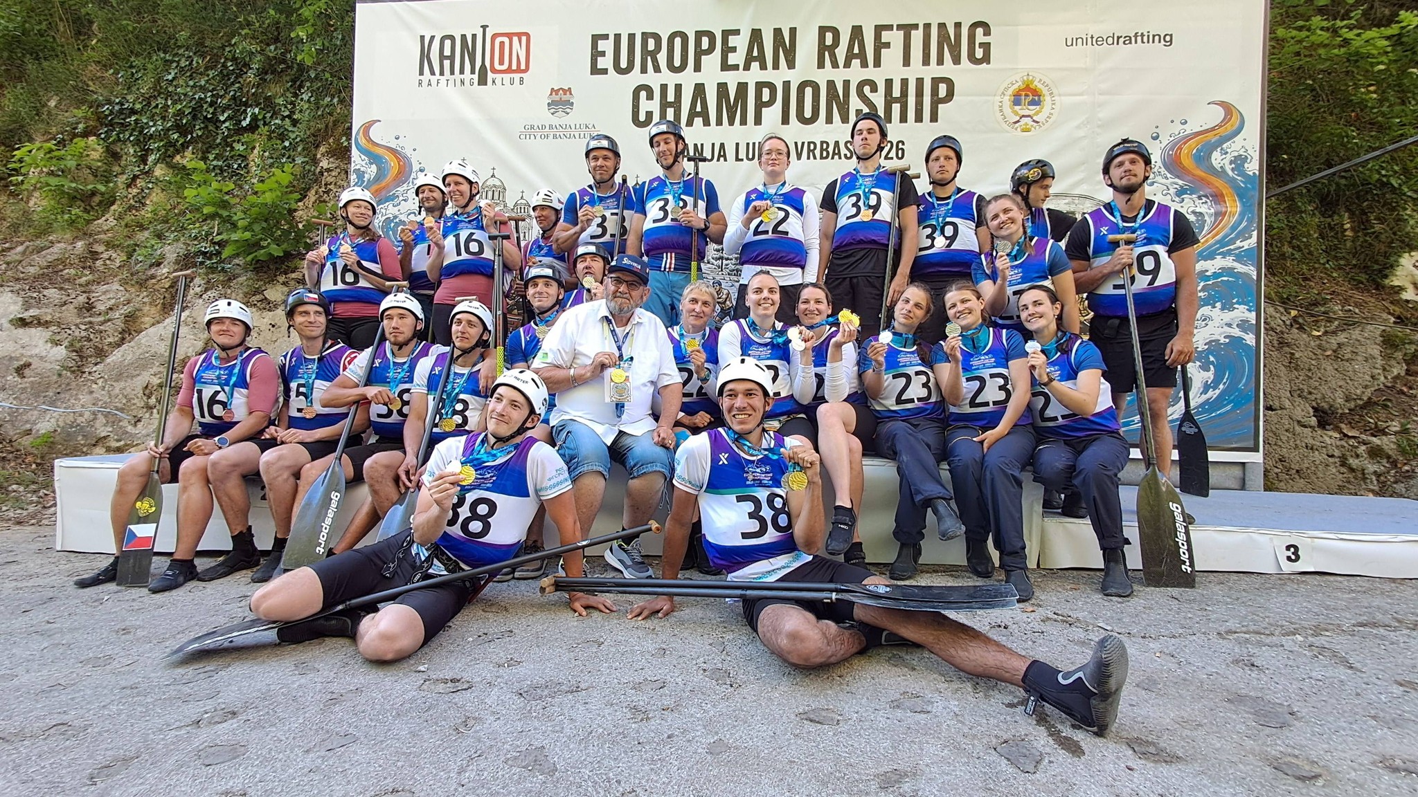 Dodjela medalja u RX disciplini na Evropskom prvenstvu u raftingu 2026
