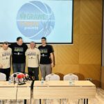 Vanja Marinković, Željko Krunić i predstavnici Grawe osiguranja na promociji 25. košarkaškog kampa na Jahorini.
