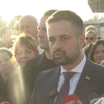 Ministar Srđan Amidžić daje izjavu medijima na novom graničnom prelazu