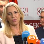 Željka Cvijanović govori na konferenciji za novinare vladajuće koalicije u Republici Srpskoj