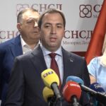 Goran Selak, predsjednik Socijalističke partije Srpske, daje izjavu o podršci kandidatima SNSD-a