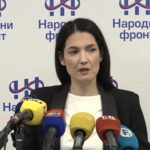 Jelena Trivić na konferenciji za medije Narodnog fronta u Banjaluci