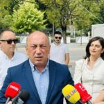 Igor Crnadak na konferenciji za medije predstavlja projekat Palata pravde Republike Srpske