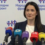 Jelena Trivić govori na konferenciji za medije o penzijama i dugu Republike Srpske