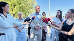 Draško Stanivuković obilazi radove na izgradnji spomenika knezu Lazaru u Banjoj Luci