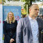 Dr Nikola Šobot daje izjavu medijima povodom obilježavanja Svjetskog dana srca u Parku Petar Kočić u Banjaluci