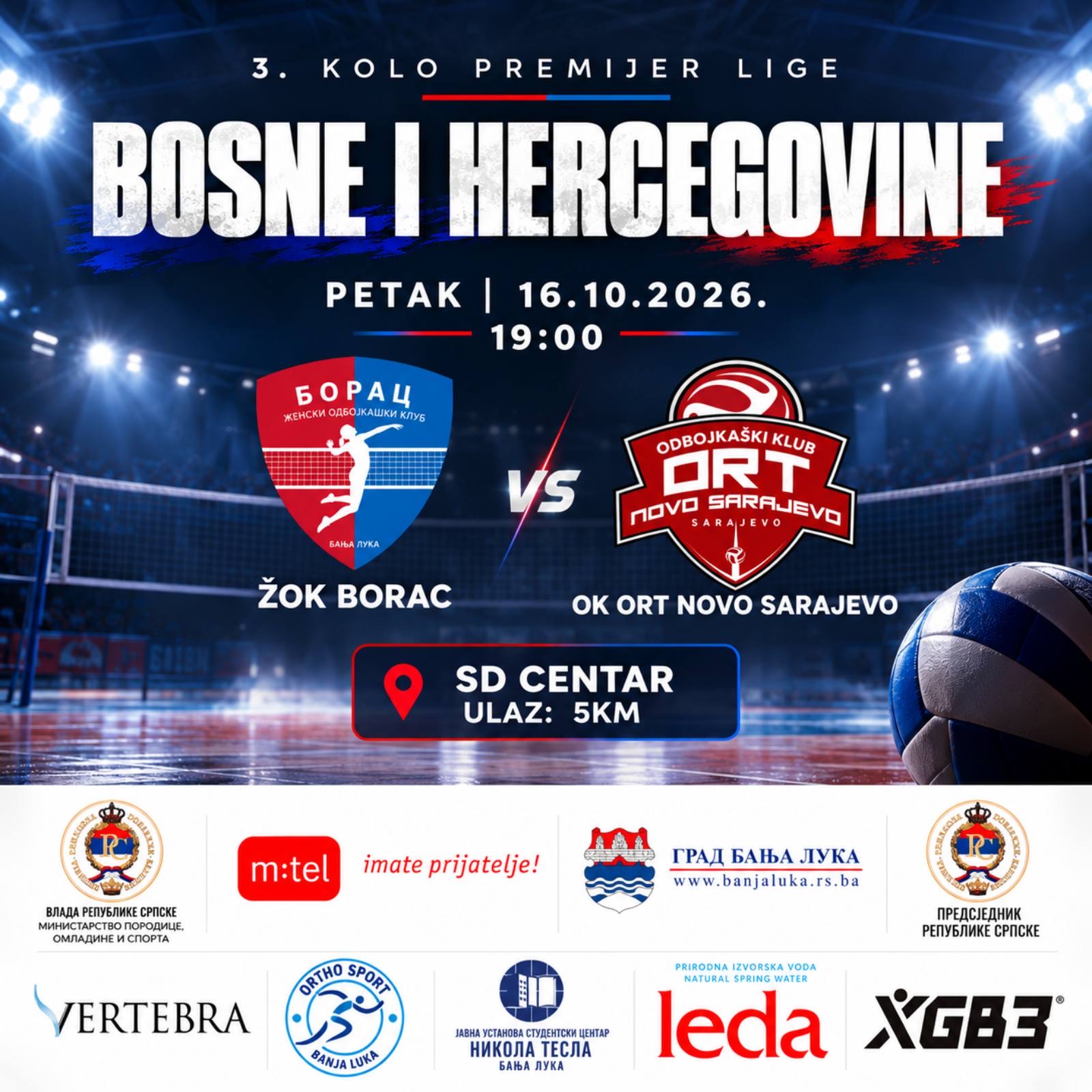 ŽOK Borac vs OK ORT Novo Sarajevo