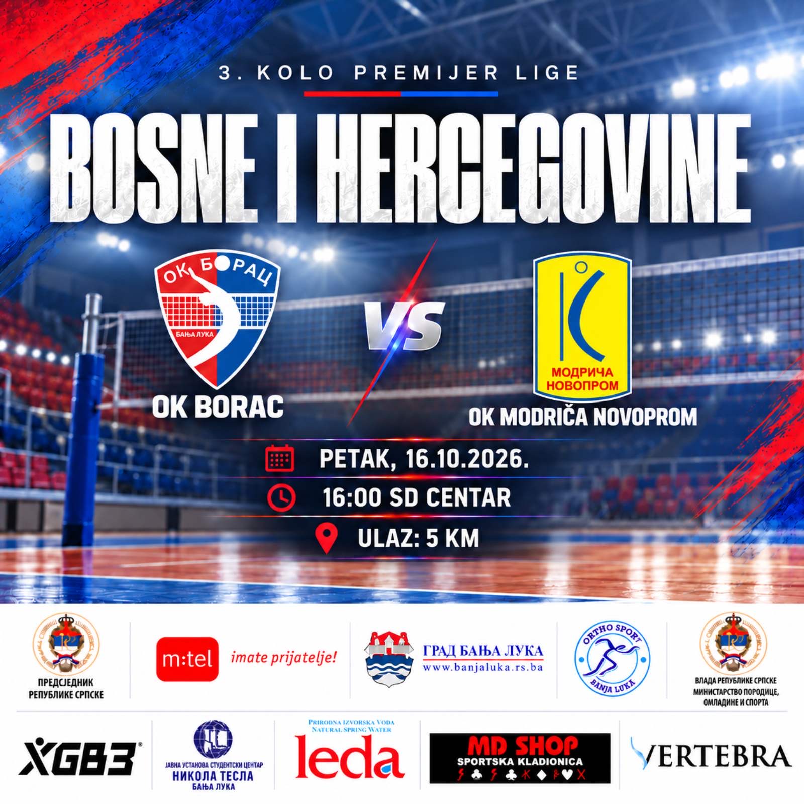 OK Borac vs OK Modriča Novprom