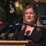 Anja Šimpraga govori na komemoraciji u Varivodama za ubijene srpske civile