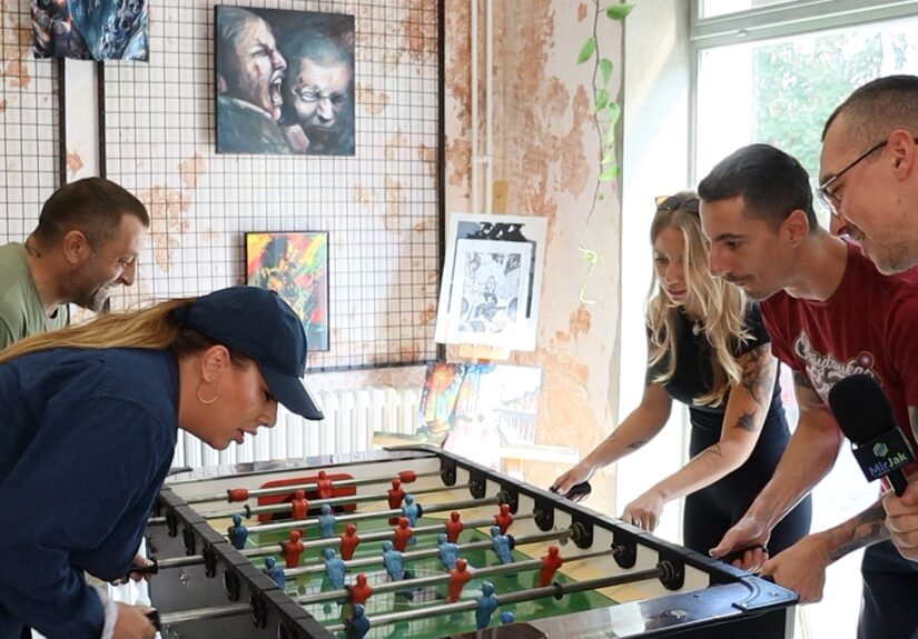 Dragan Grbic i Jelena Matosevic u posjeti tattoo studiju Industrija u Banjaluci