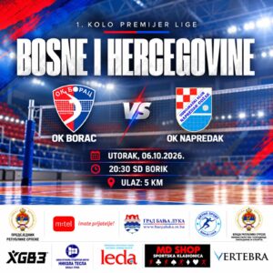 Odbojkaši OK Borac i OK Napredak na utakmici 1. kola Premijer lige BiH