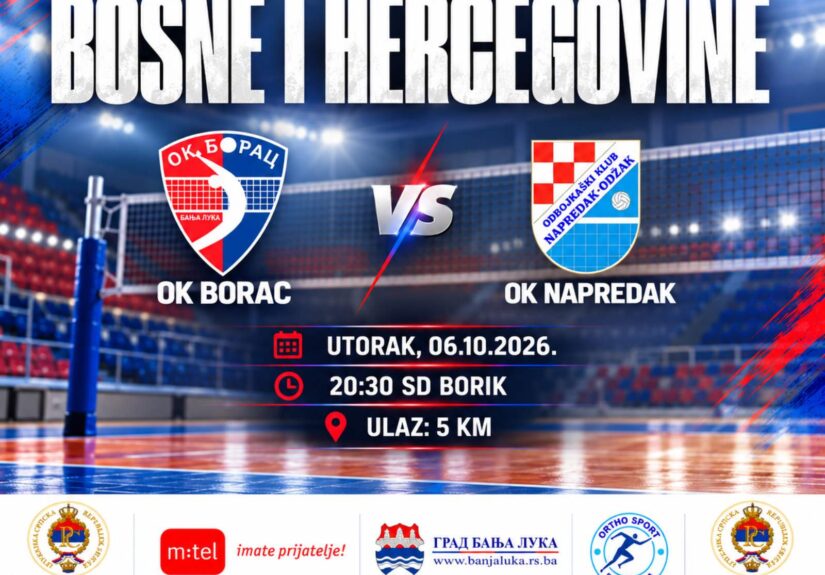 Odbojkaši OK Borac i OK Napredak na utakmici 1. kola Premijer lige BiH